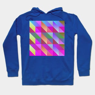 Pink Blue Burgundy Yellow Modern Geometric Angles and Boxes Hoodie